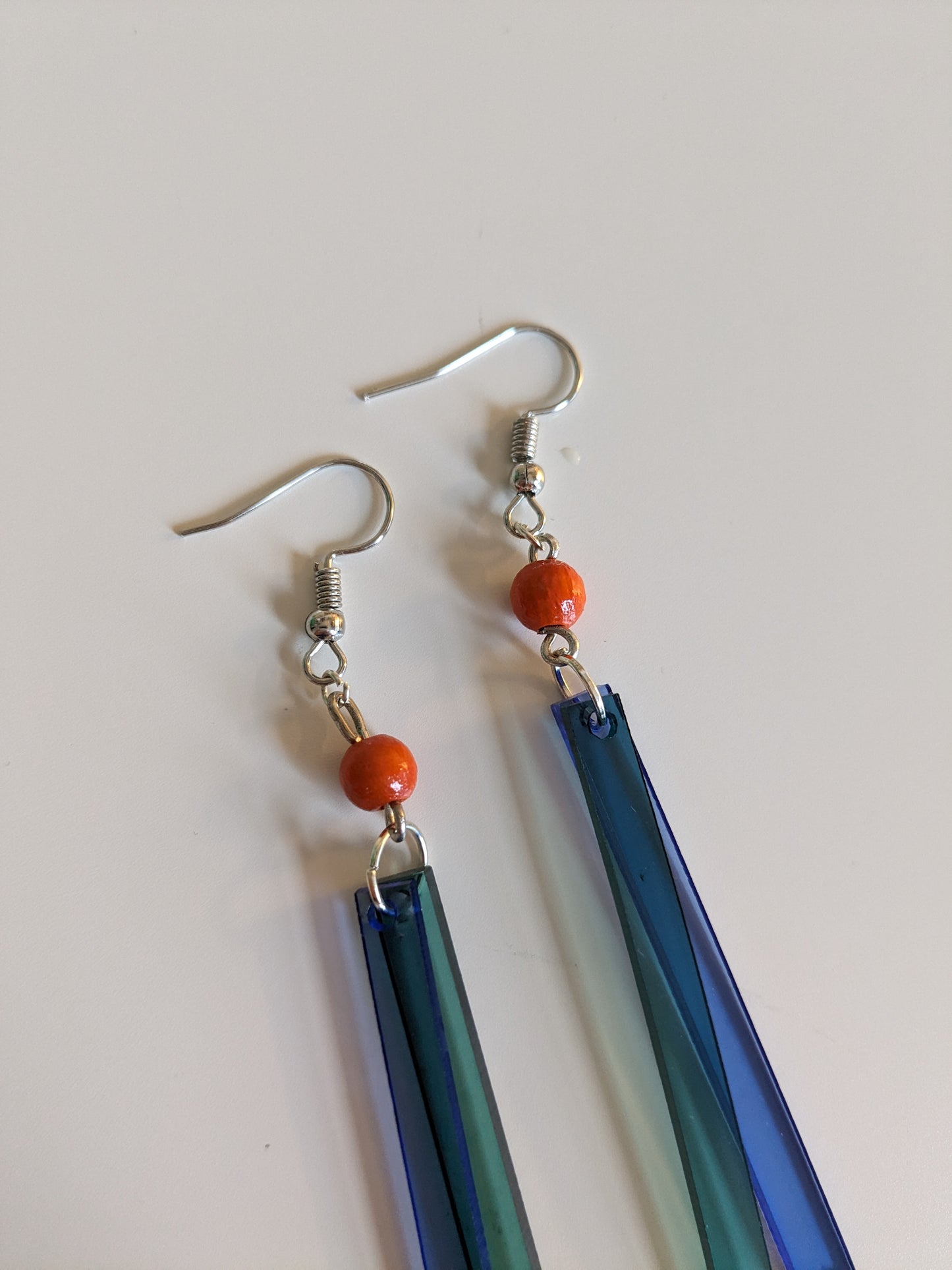 Long Acrylic Bar Earrings