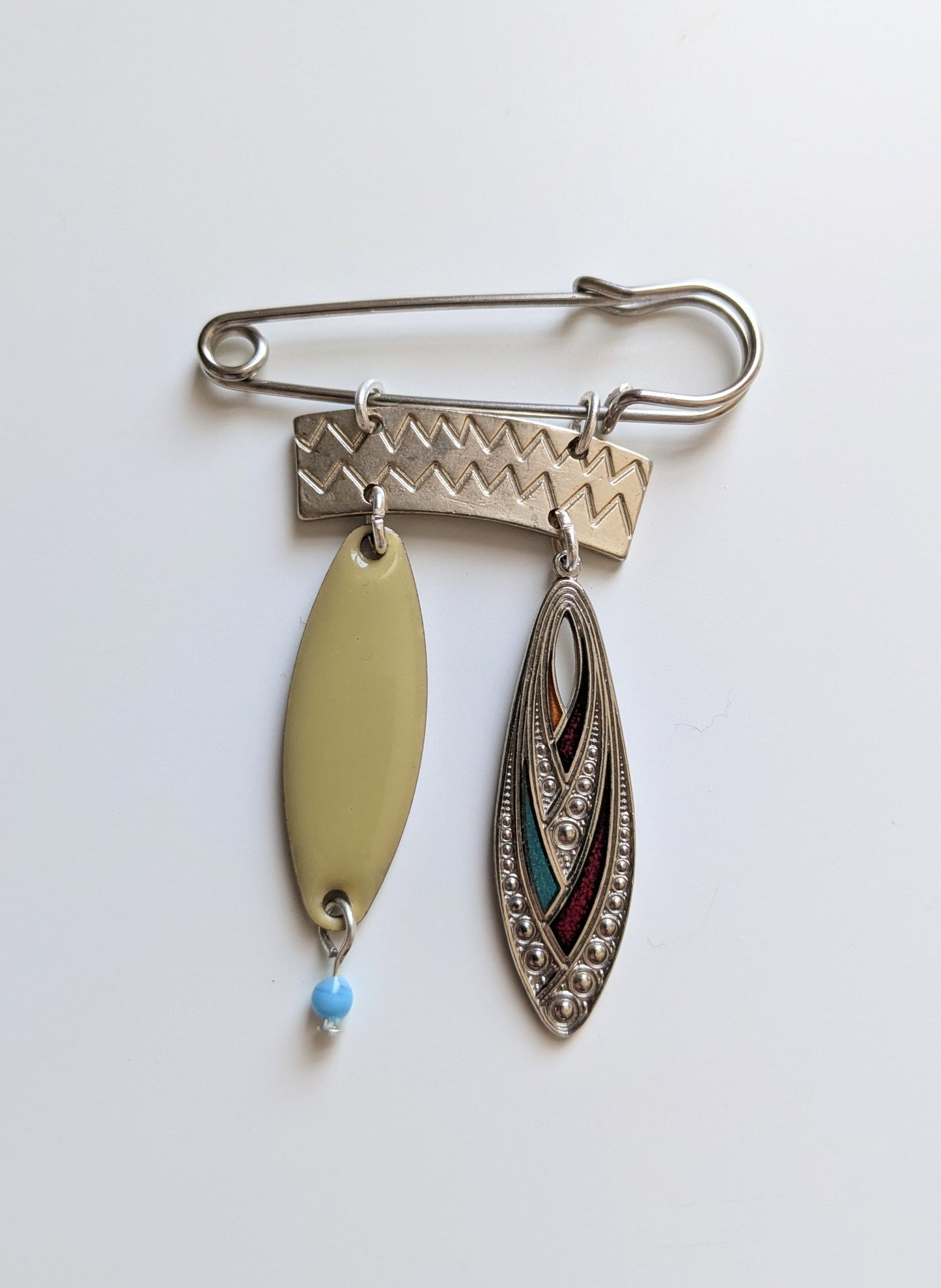 Fun Double Charm Pin Brooch