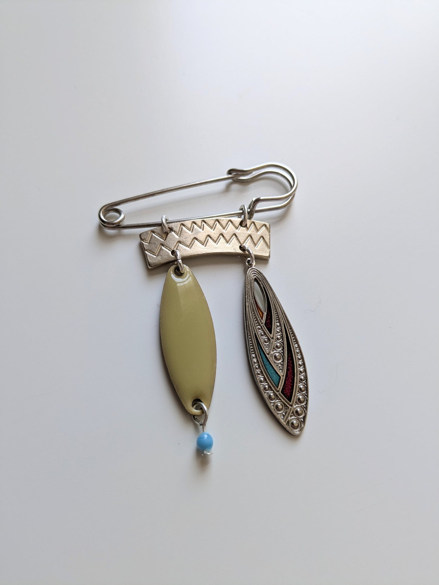Fun Double Charm Pin Brooch