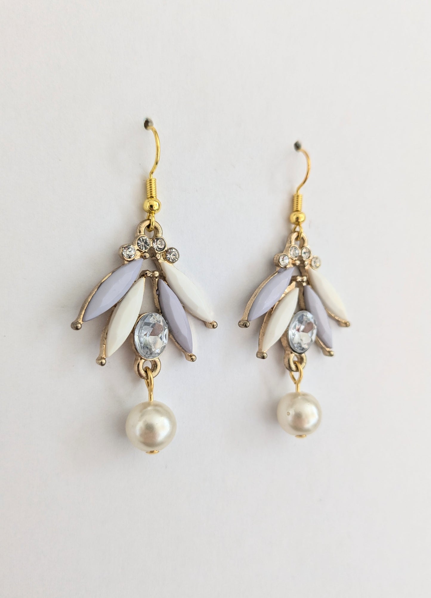 Petal Pearl Drop Earrings