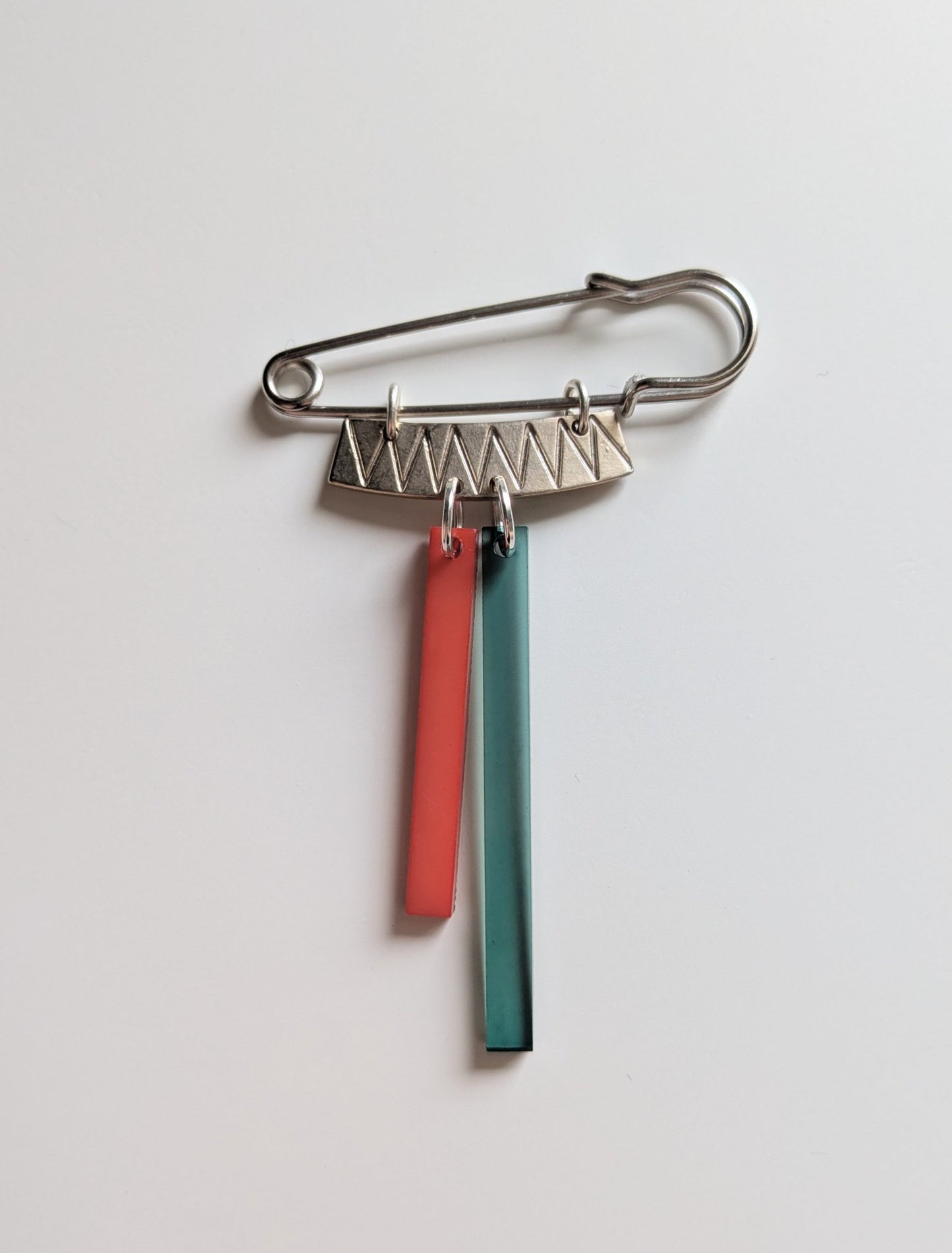 Double Bar Charm Pin Brooch