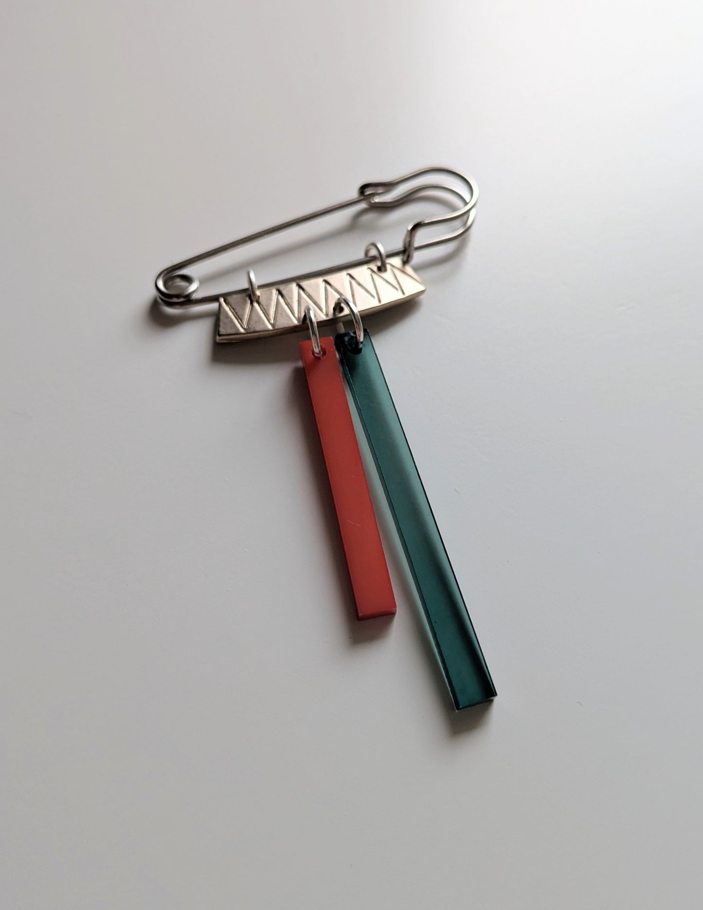 Double Bar Charm Pin Brooch
