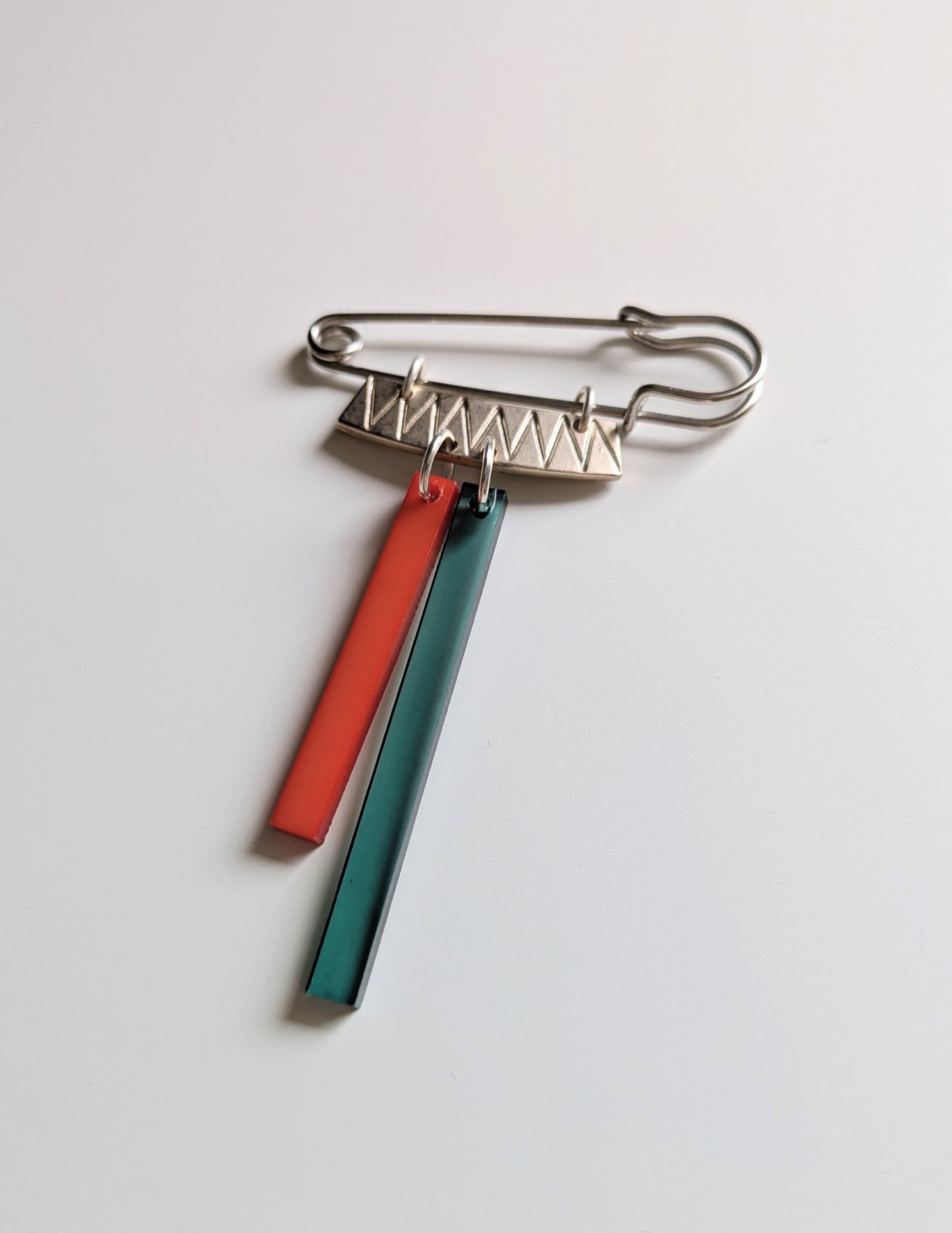 Double Bar Charm Pin Brooch