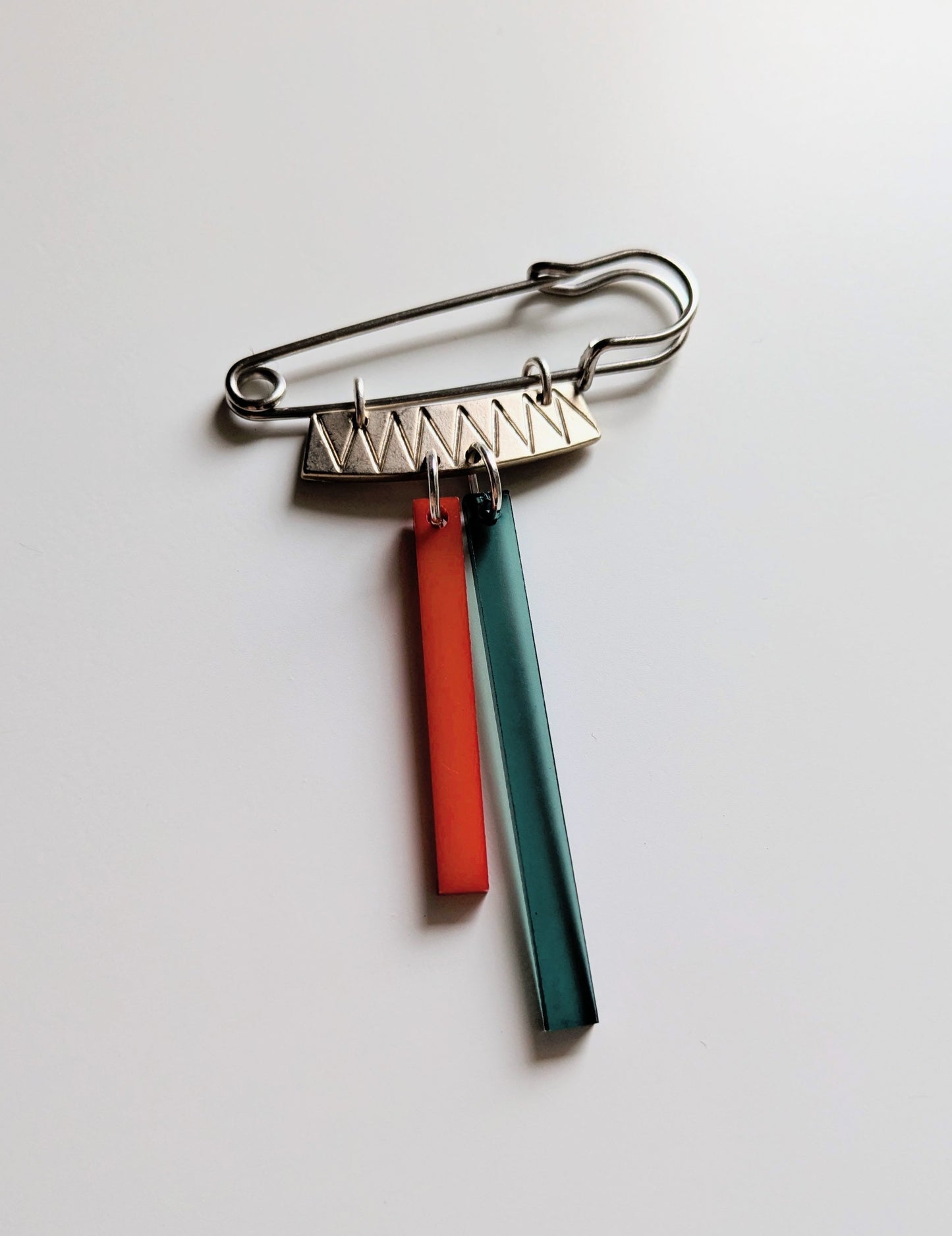 Double Bar Charm Pin Brooch