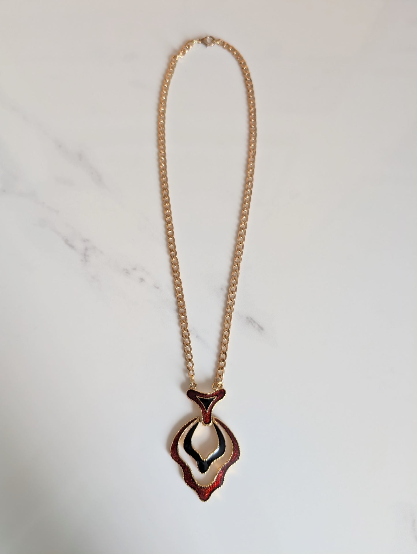 Enamelled Swing Charm Necklace