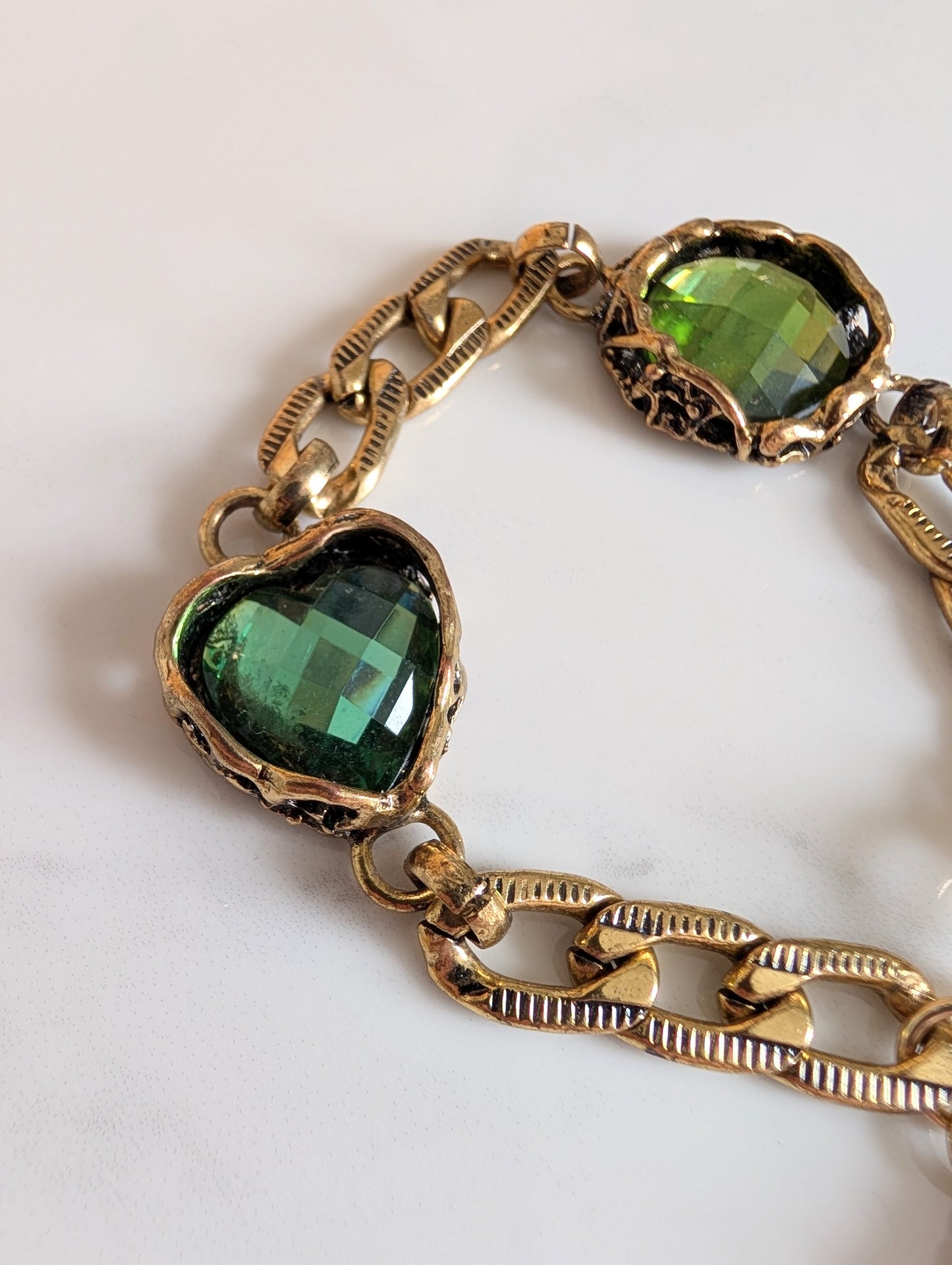 Earth Tone Jewelled Chain Bracelet