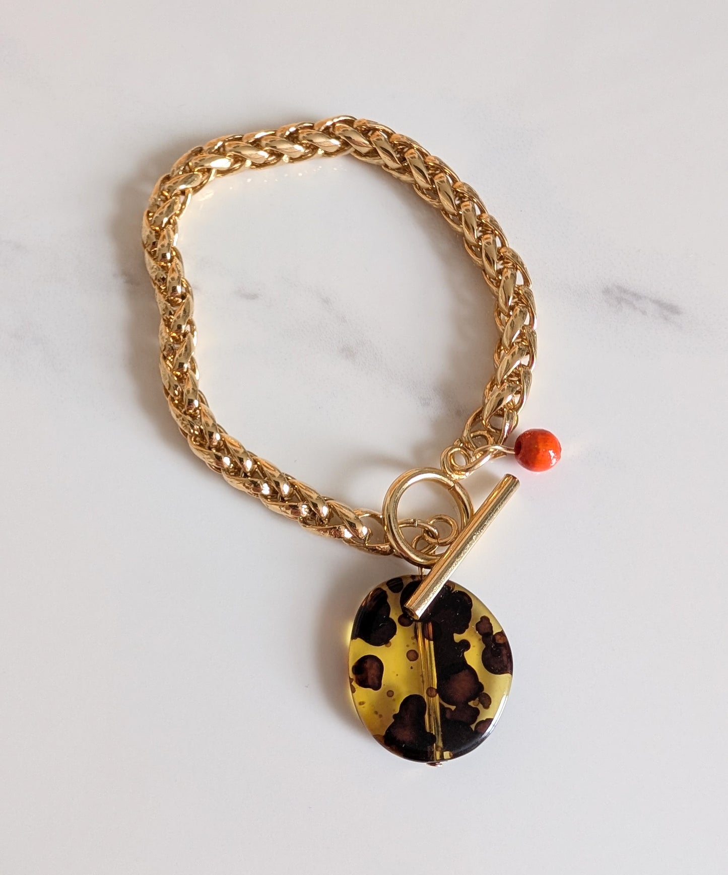 Tortoiseshell Charm Rope Bracelet