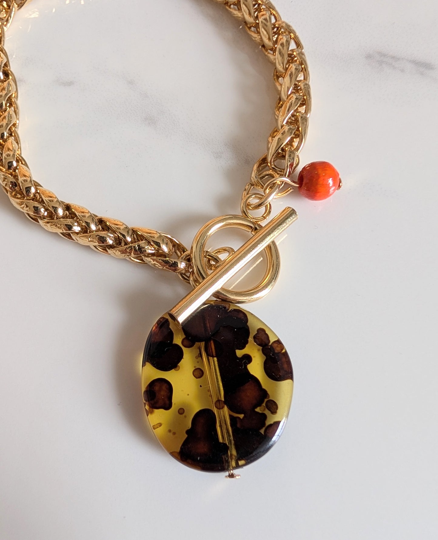 Tortoiseshell Charm Rope Bracelet