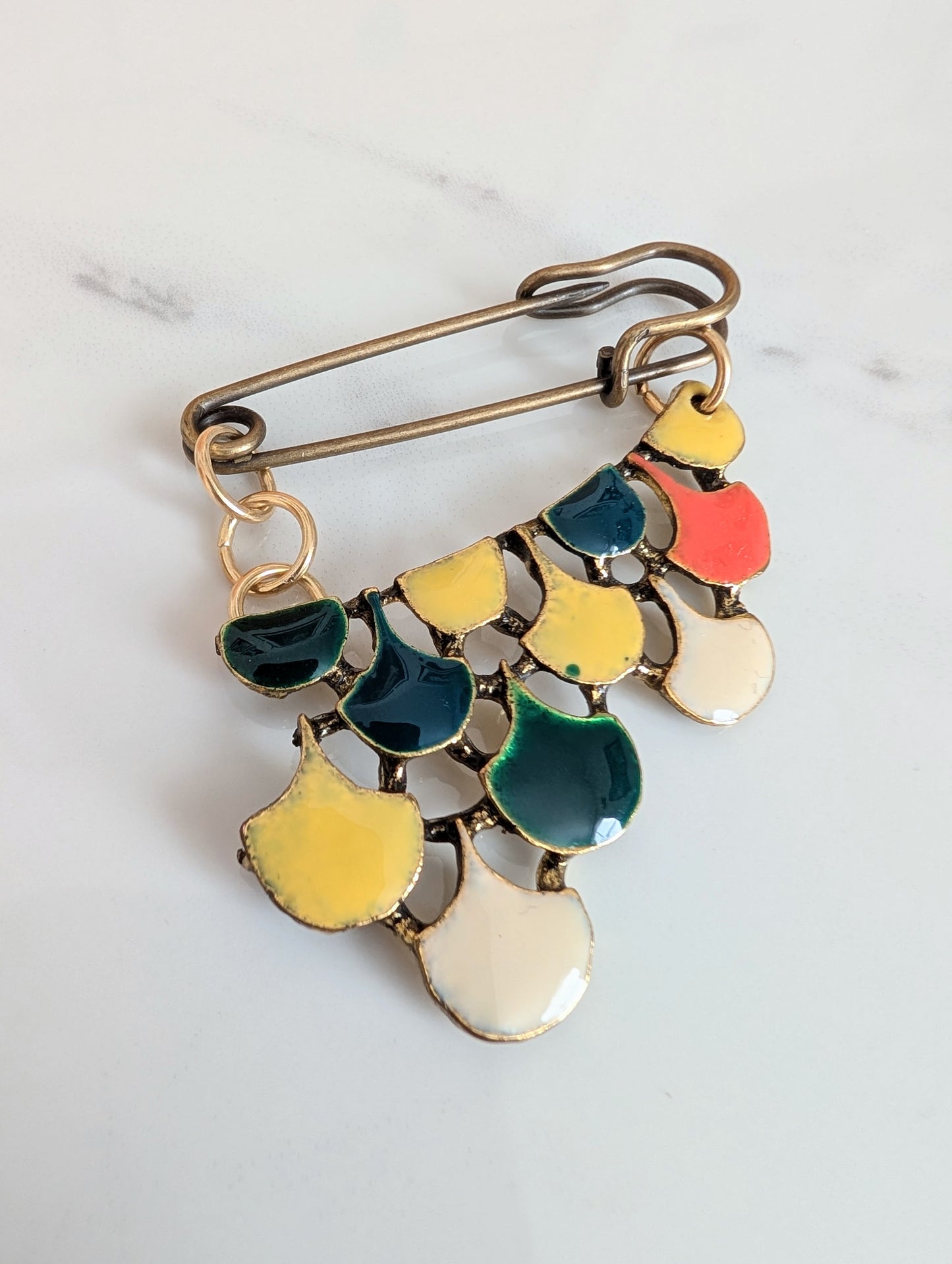 Colourful Drops Pin Brooch