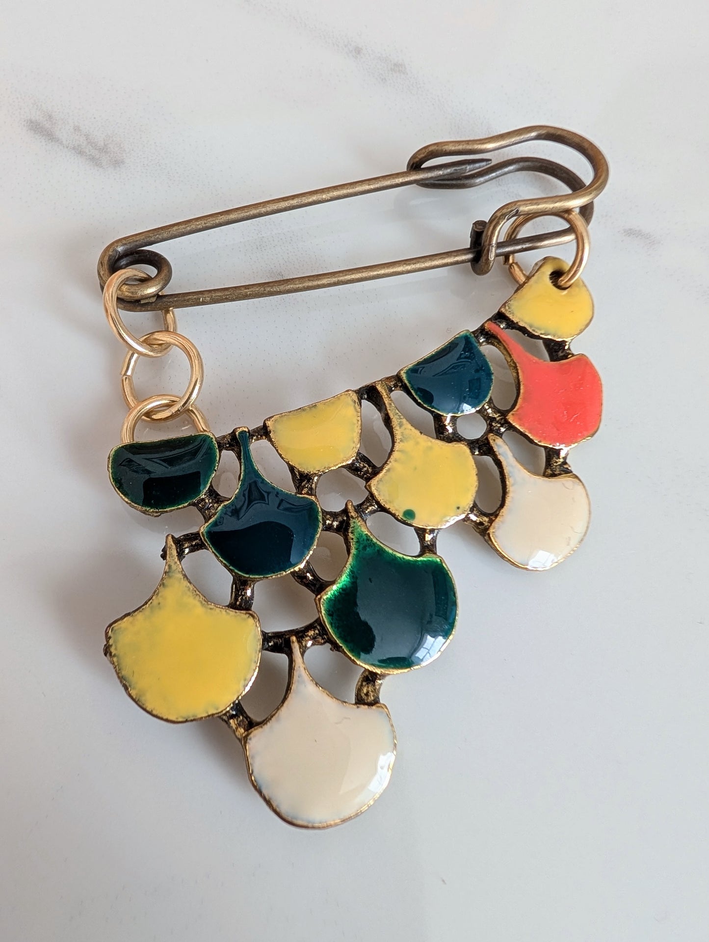Colourful Drops Pin Brooch