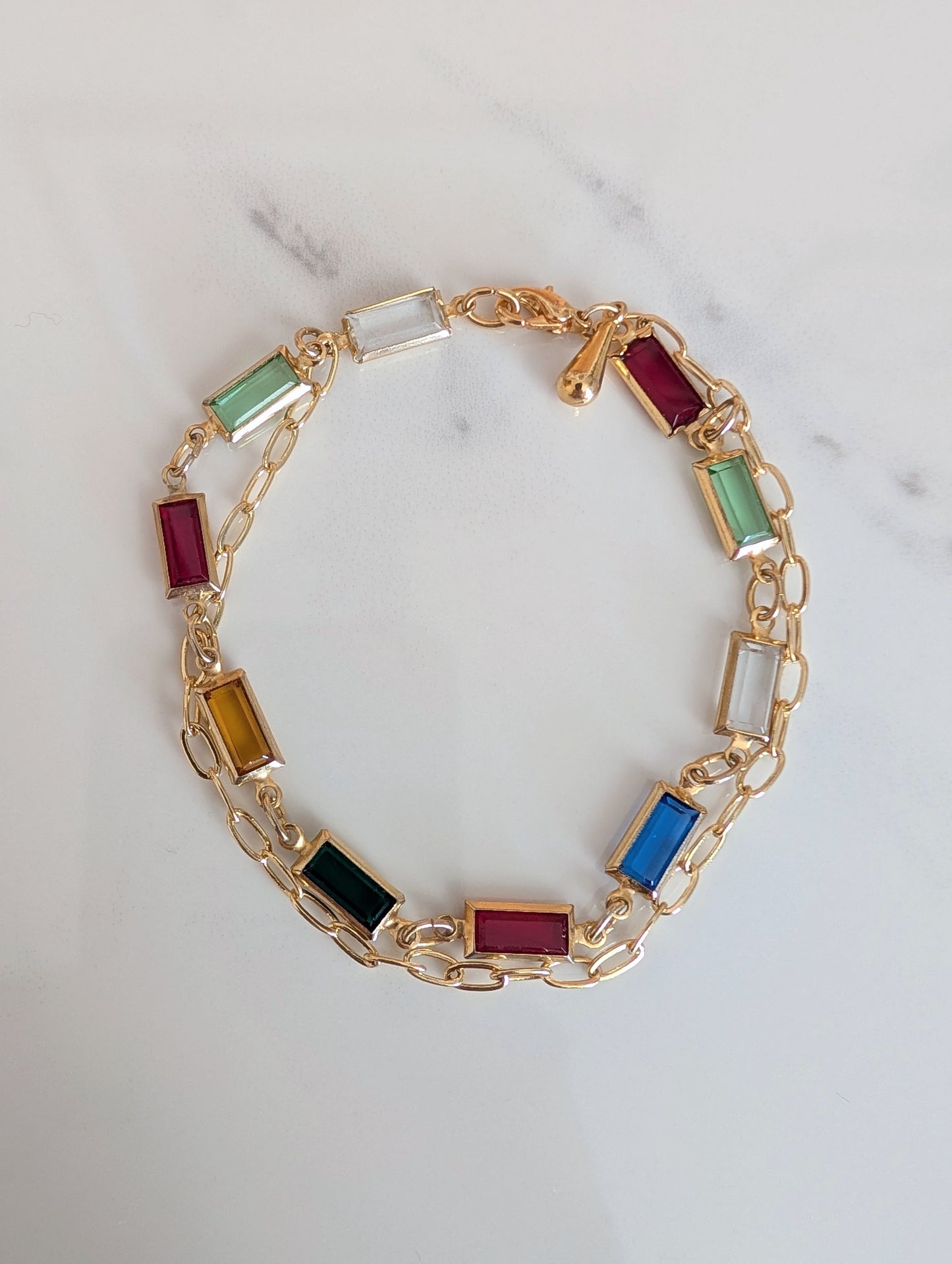 Colourful Elegant Multi-Row Bracelet