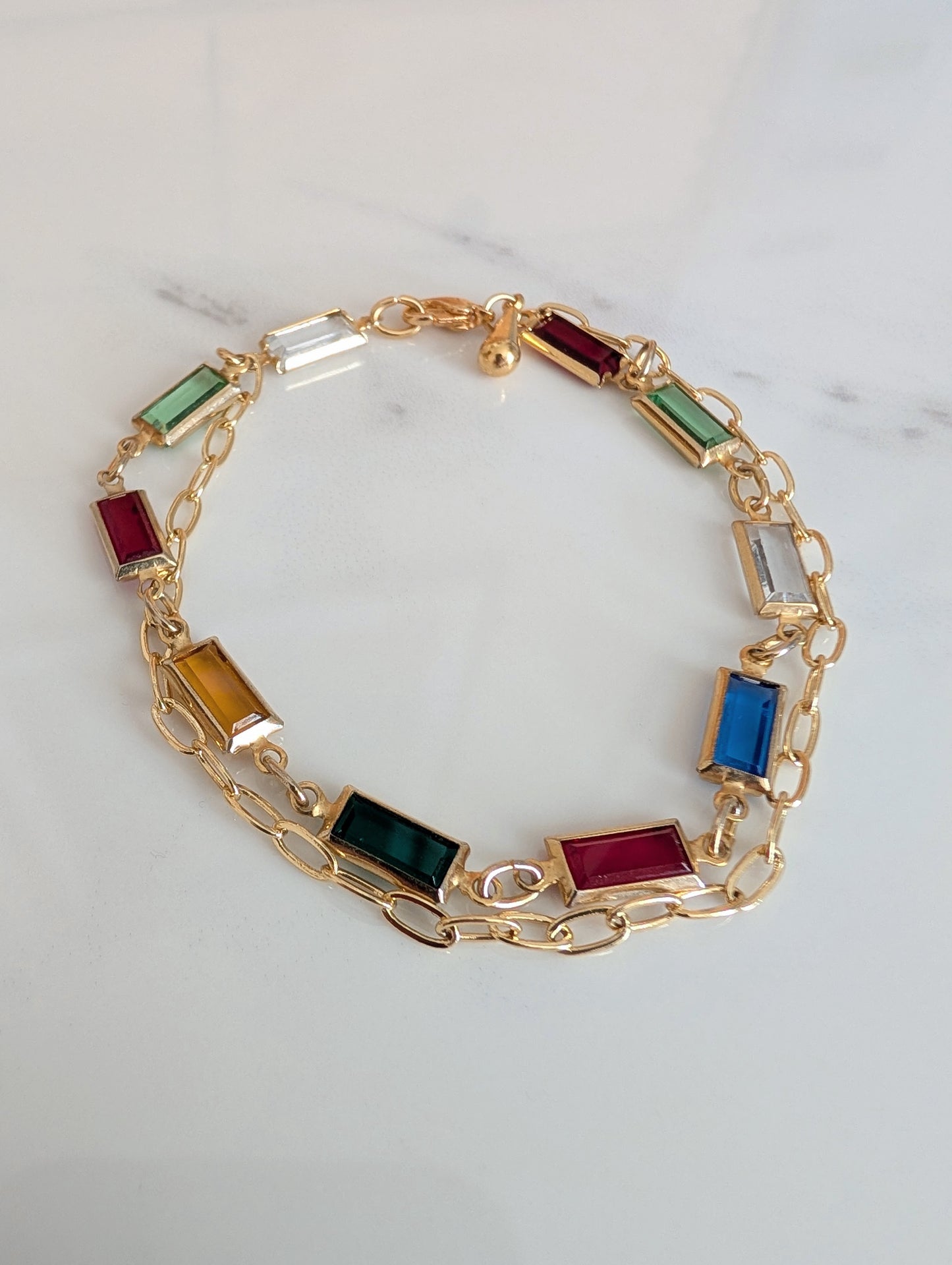 Colourful Elegant Multi-Row Bracelet