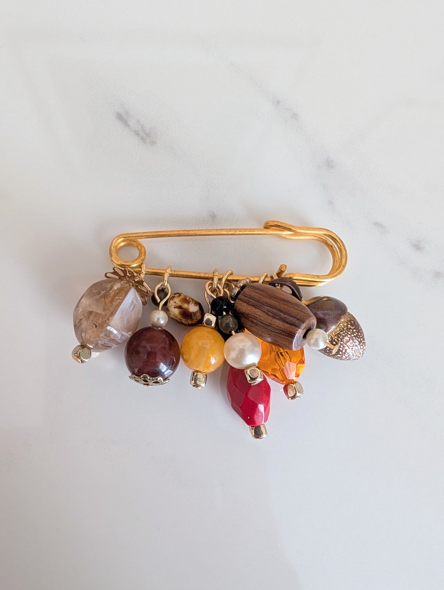 Autumnal Cluster Pin Brooch