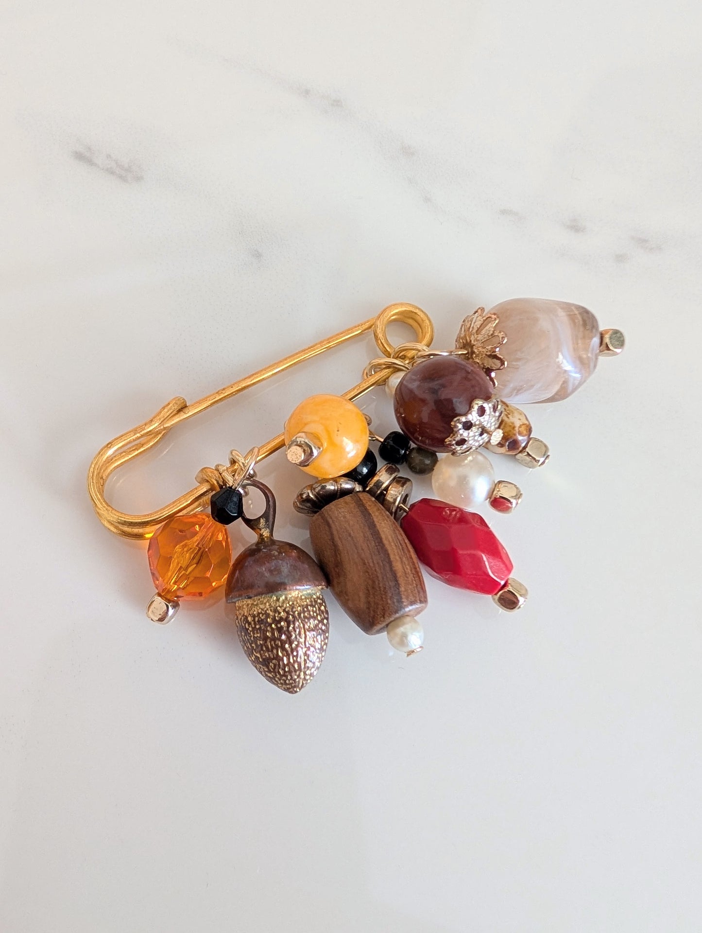 Autumnal Cluster Pin Brooch