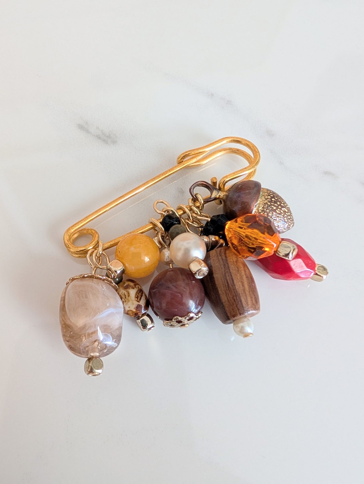 Autumnal Cluster Pin Brooch