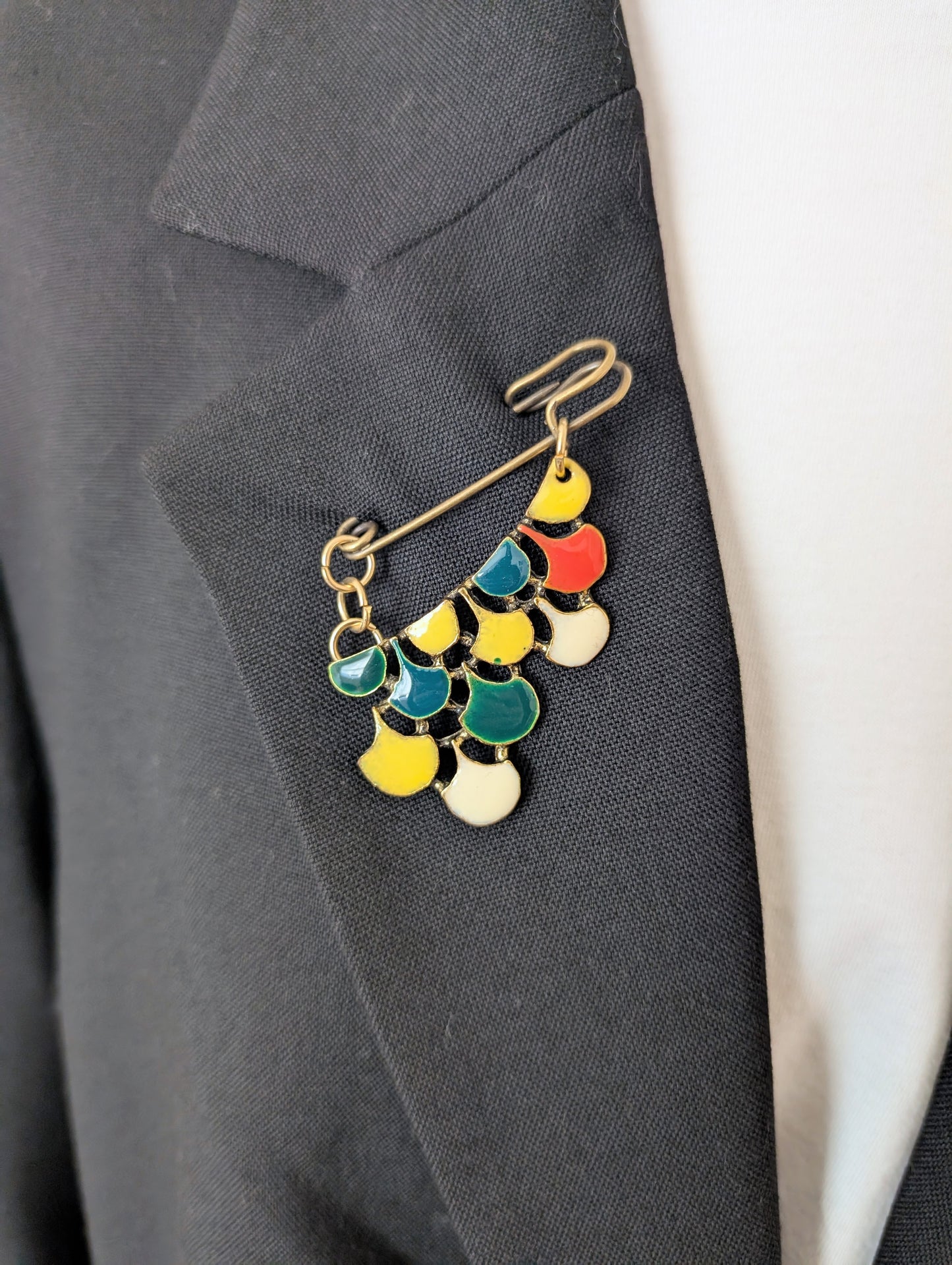 Colourful Drops Pin Brooch