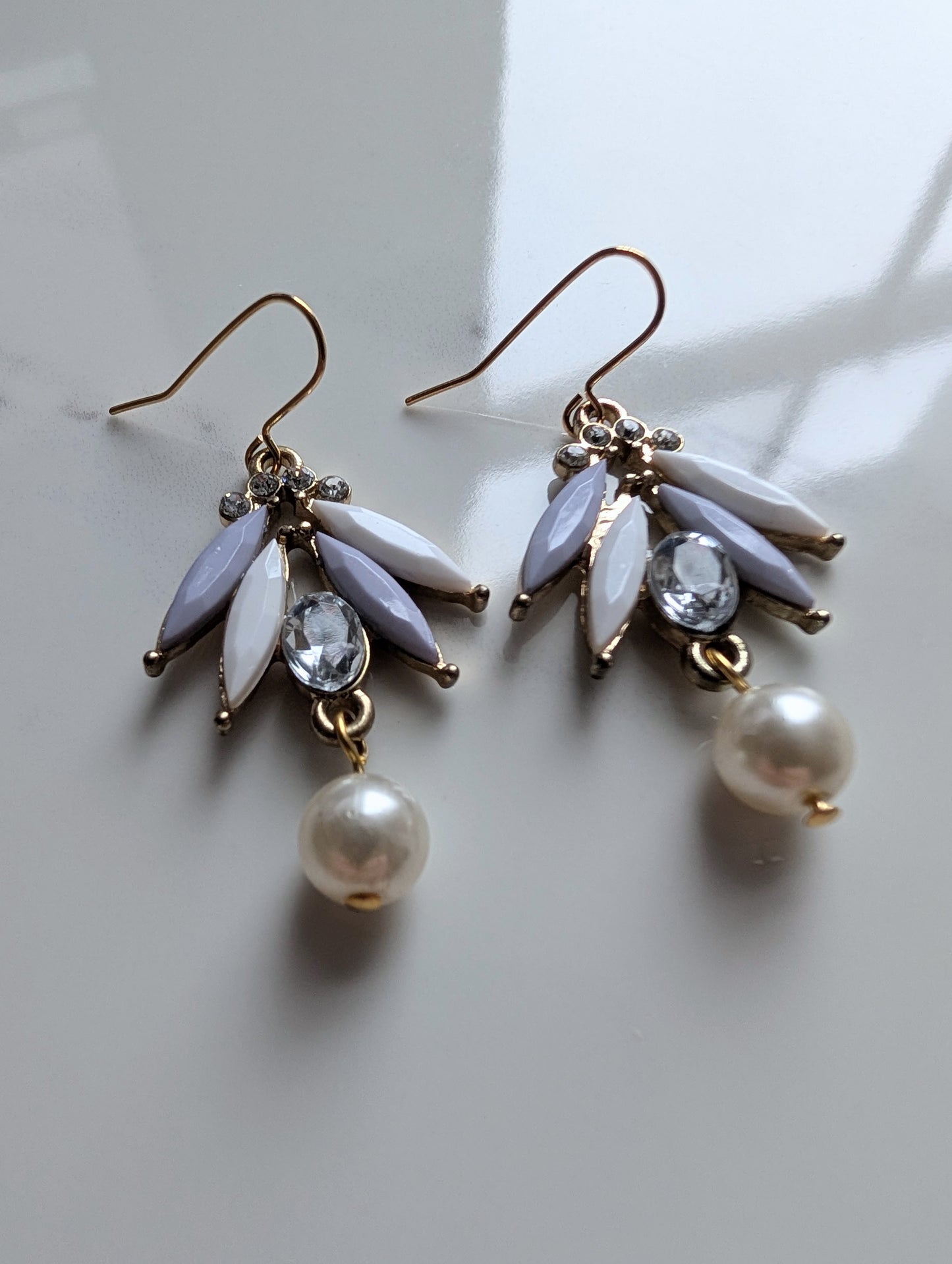Petal Pearl Drop Earrings