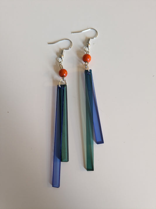 Long Colourful Dangle Earrings