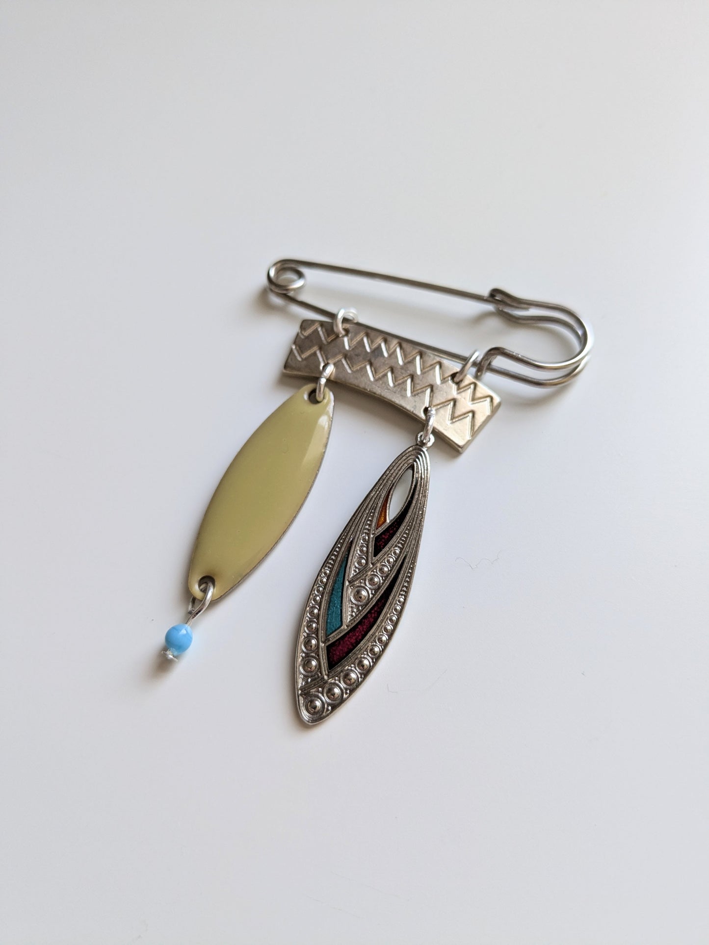 Fun Double Charm Pin Brooch