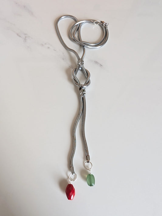 Long Snake Chain Y Necklace