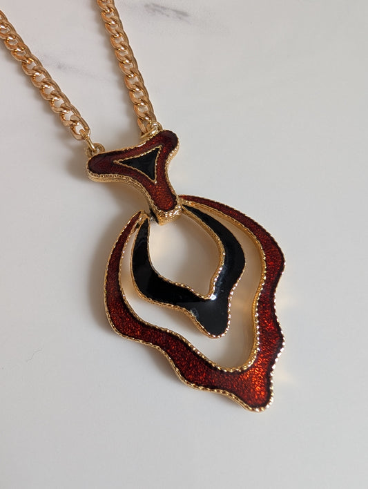Enamelled Swing Charm Necklace