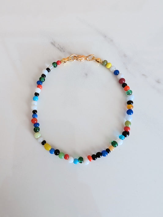 Colourful Vintage Beaded Bracelet