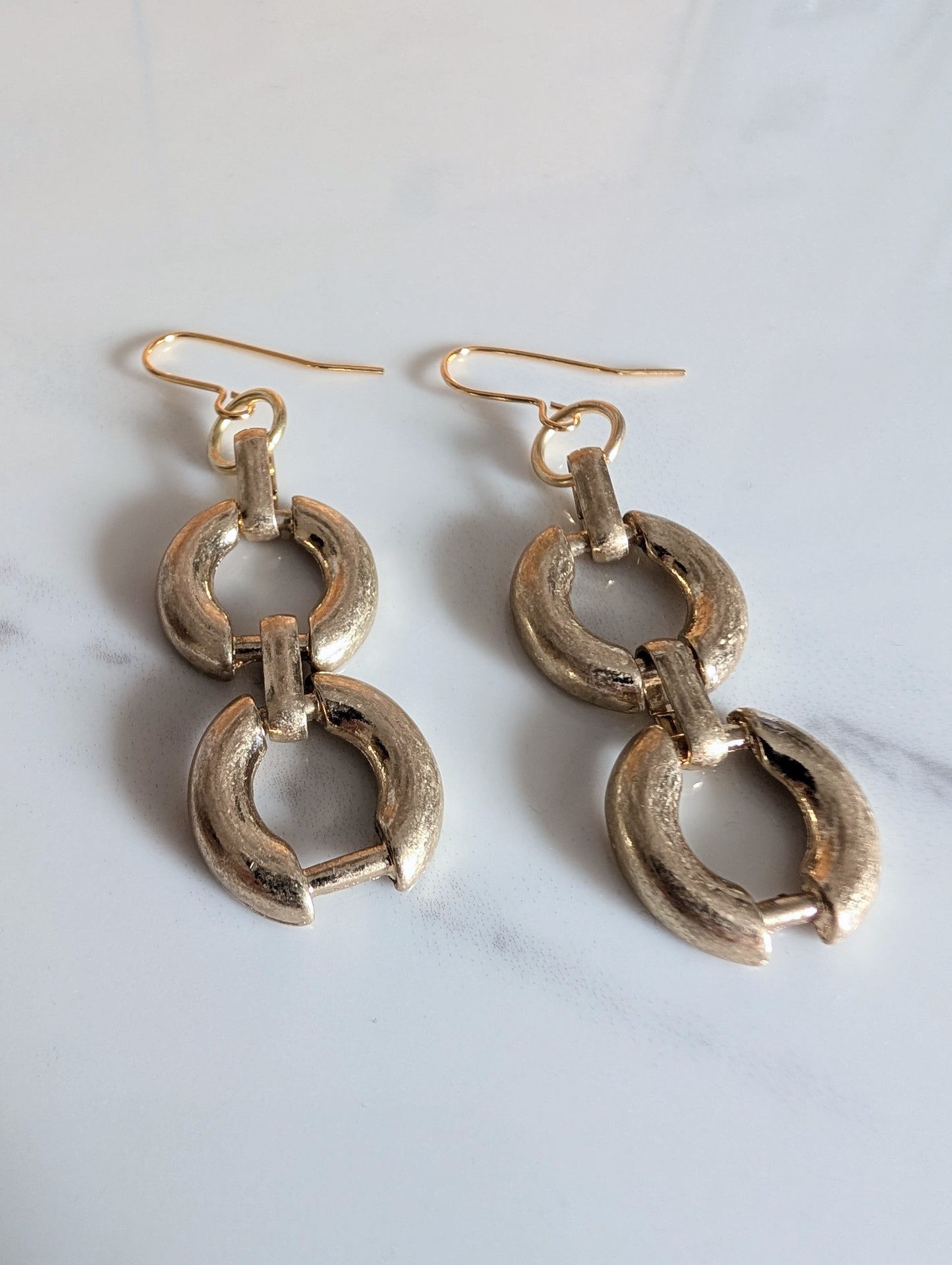 Brass Link Earrings