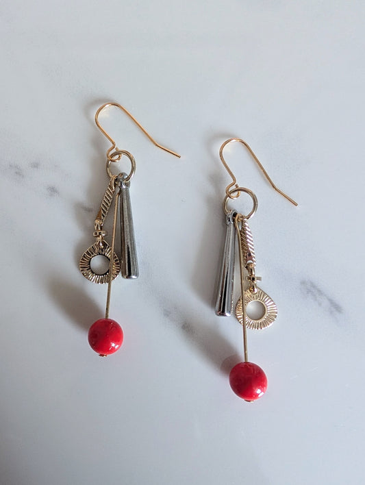 Fun Multi-Charm Dangle Earrings