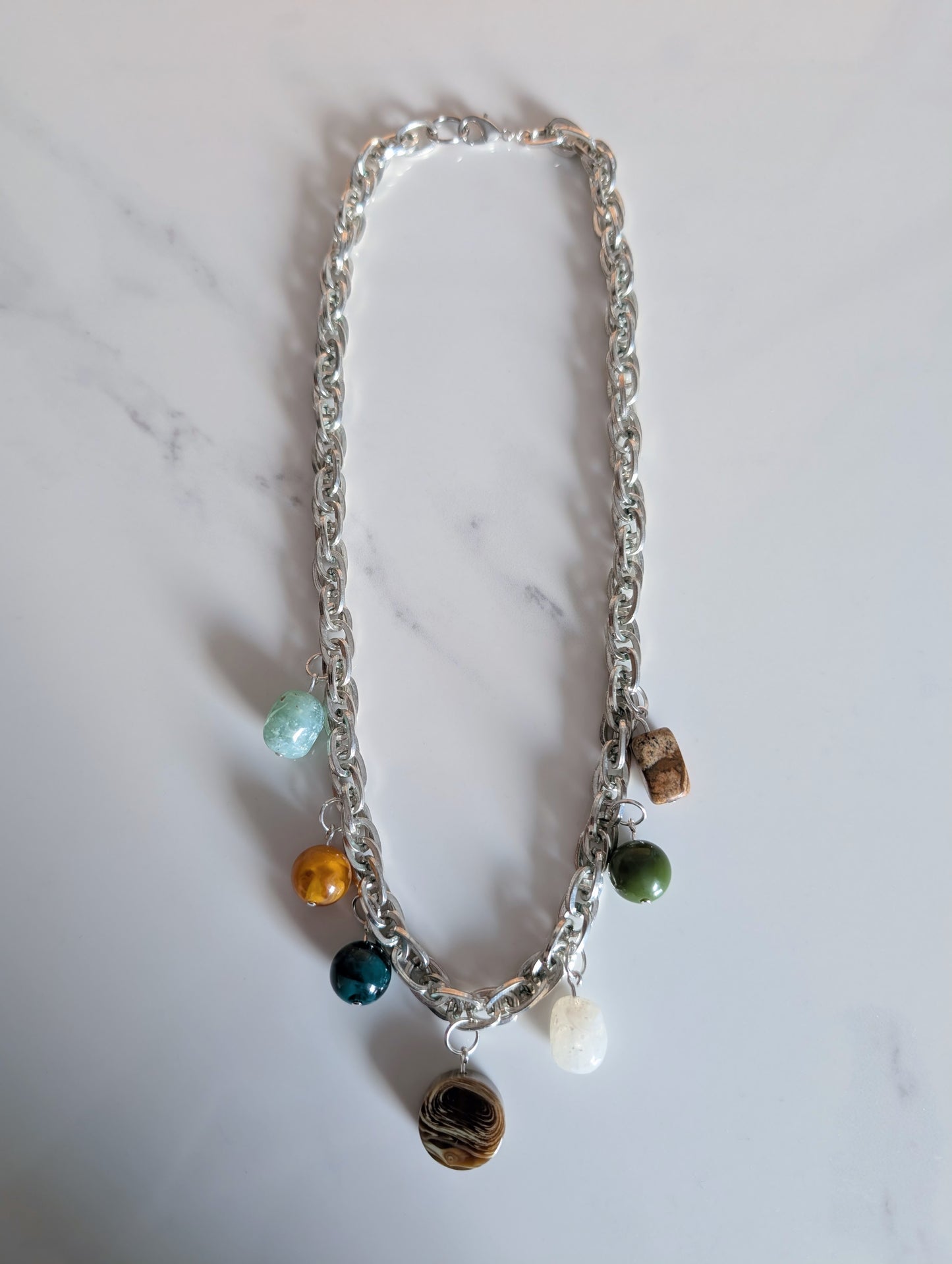 Earth Tone Charm Necklace