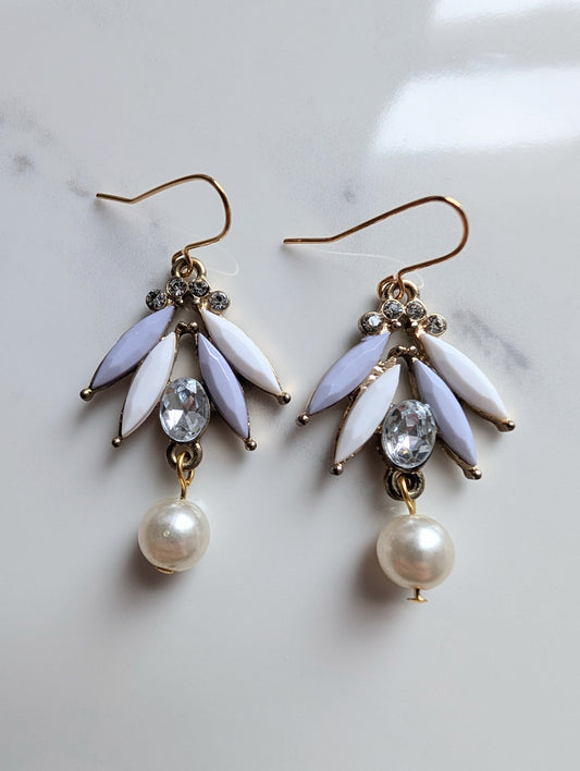 Petal Pearl Drop Earrings