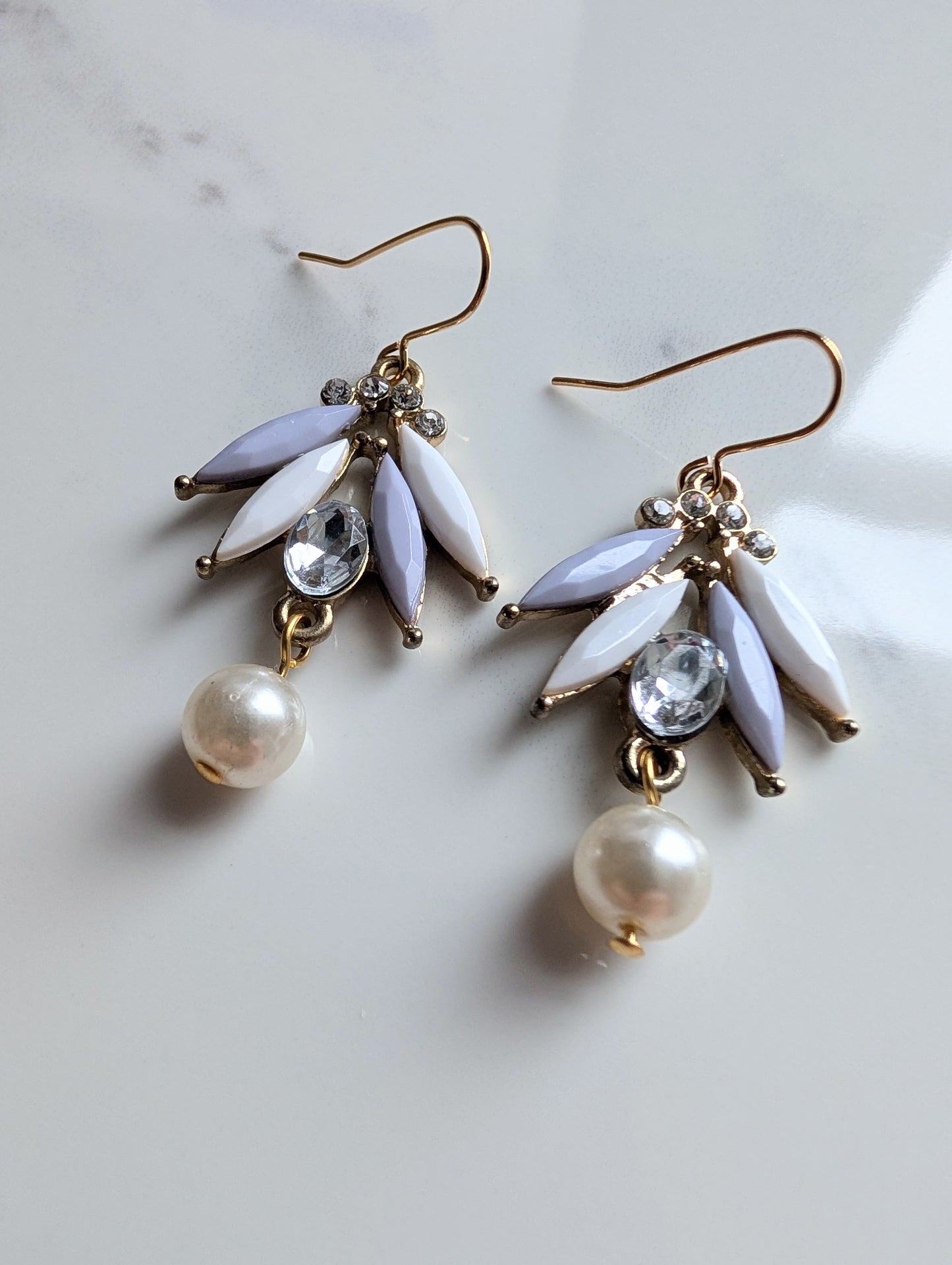 Petal Pearl Drop Earrings